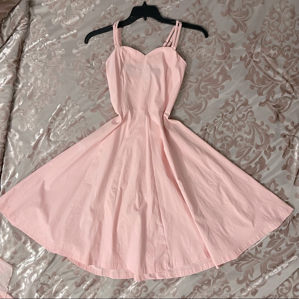 Two piece baby pink cocktail dress